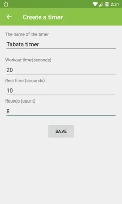 Tabata Timer - HIIT android App screenshot 1